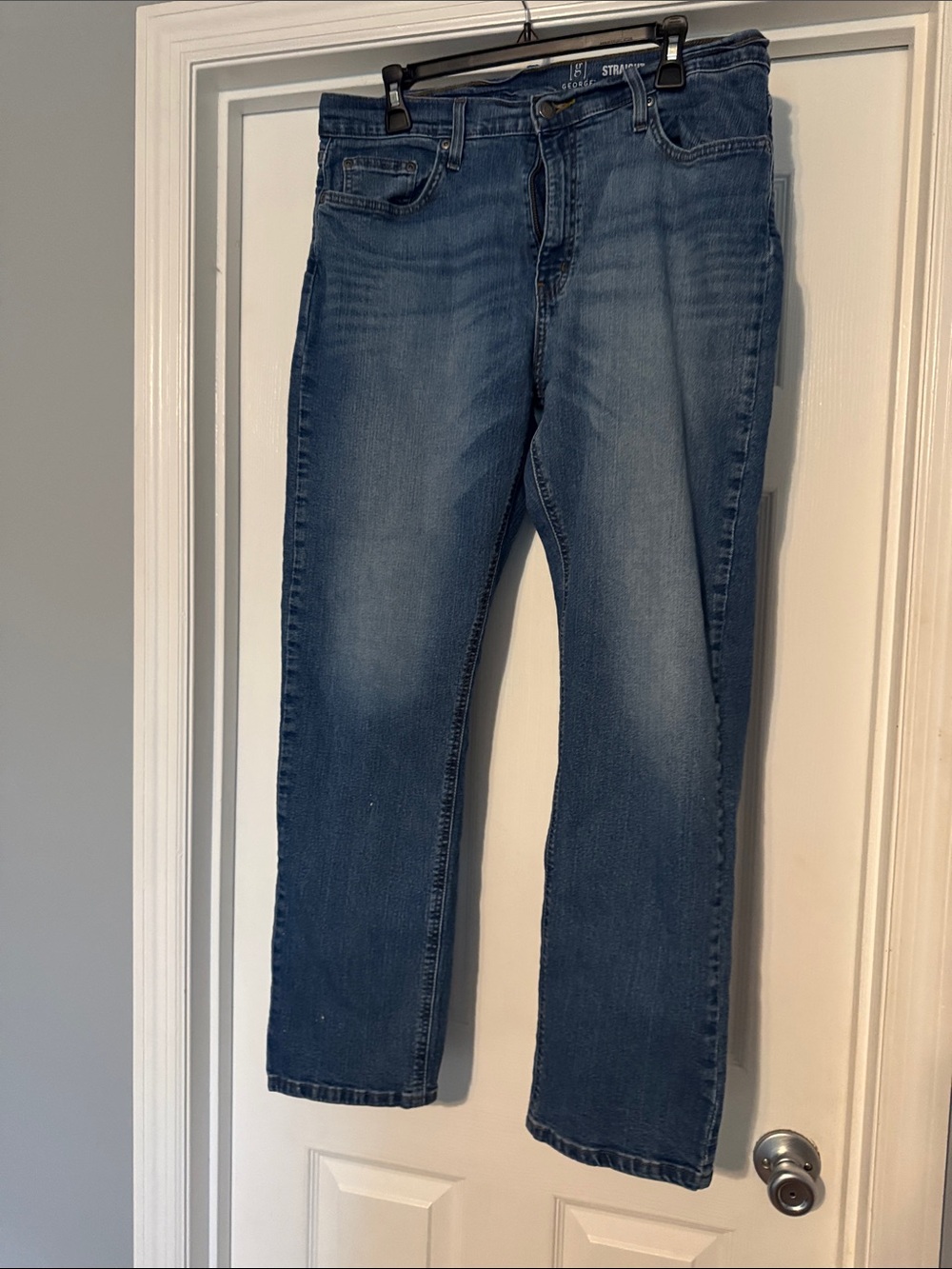 George Men's Medium Blue Straight Jeans